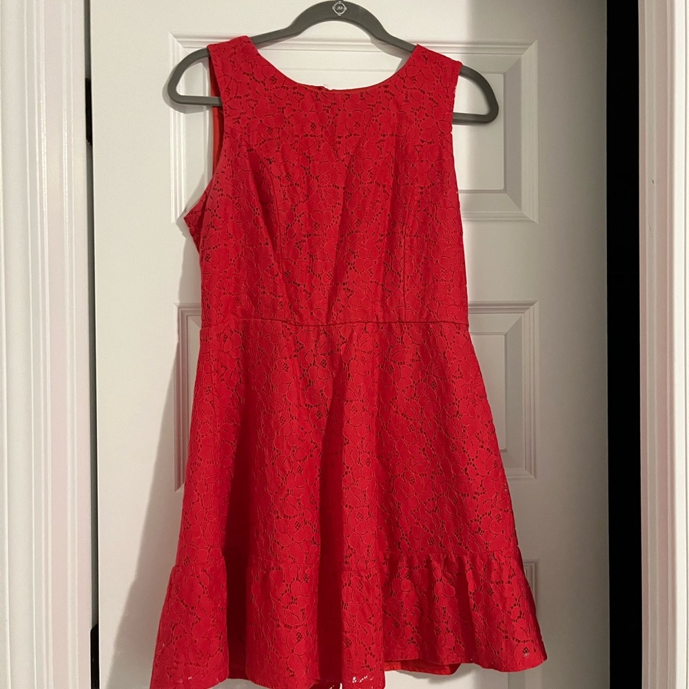 Red-Pink Lace Dress